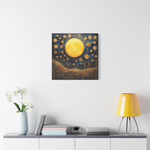 Sunflowers in the Moonlight  - Available in 5 Sizes - Matte Canvas