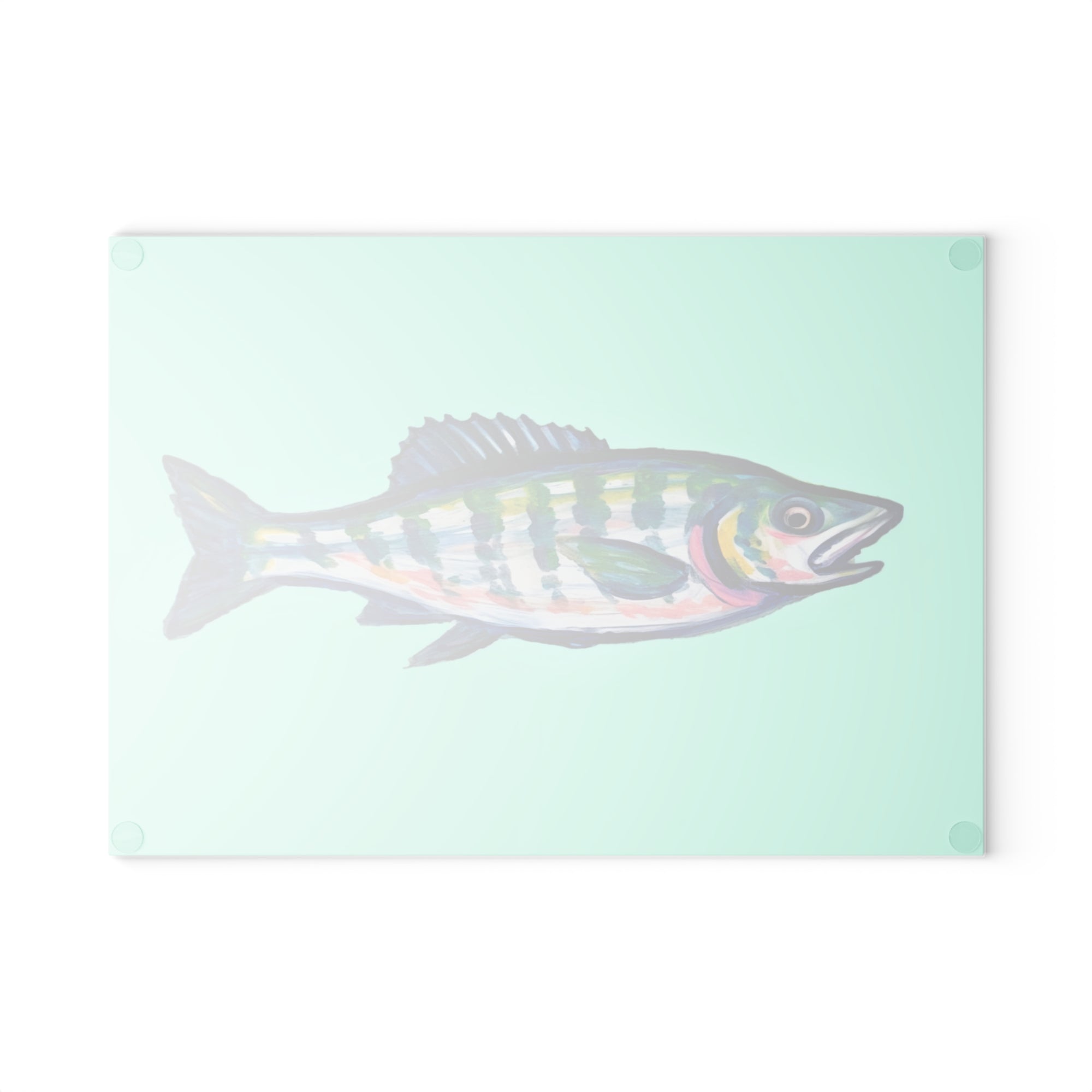 Cutting Board - Green Fish - Personalization Optional