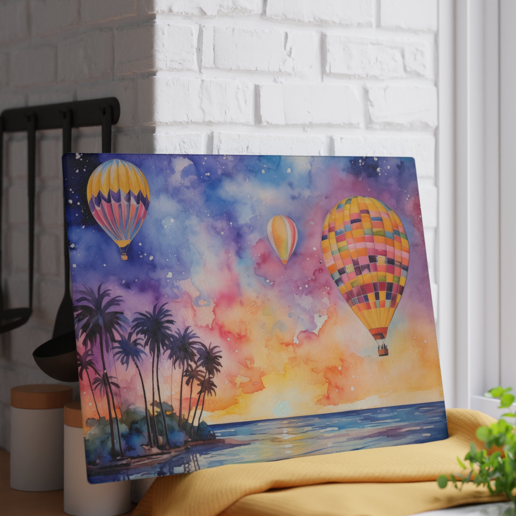 Cutting Board - Gulf Coast Flow Balloon Glow - Personalization Optional