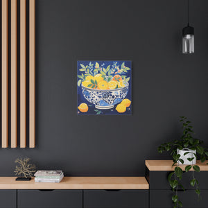 Bowlful of Juicy Lemons  - Available in 4 Sizes - Matte Canvas