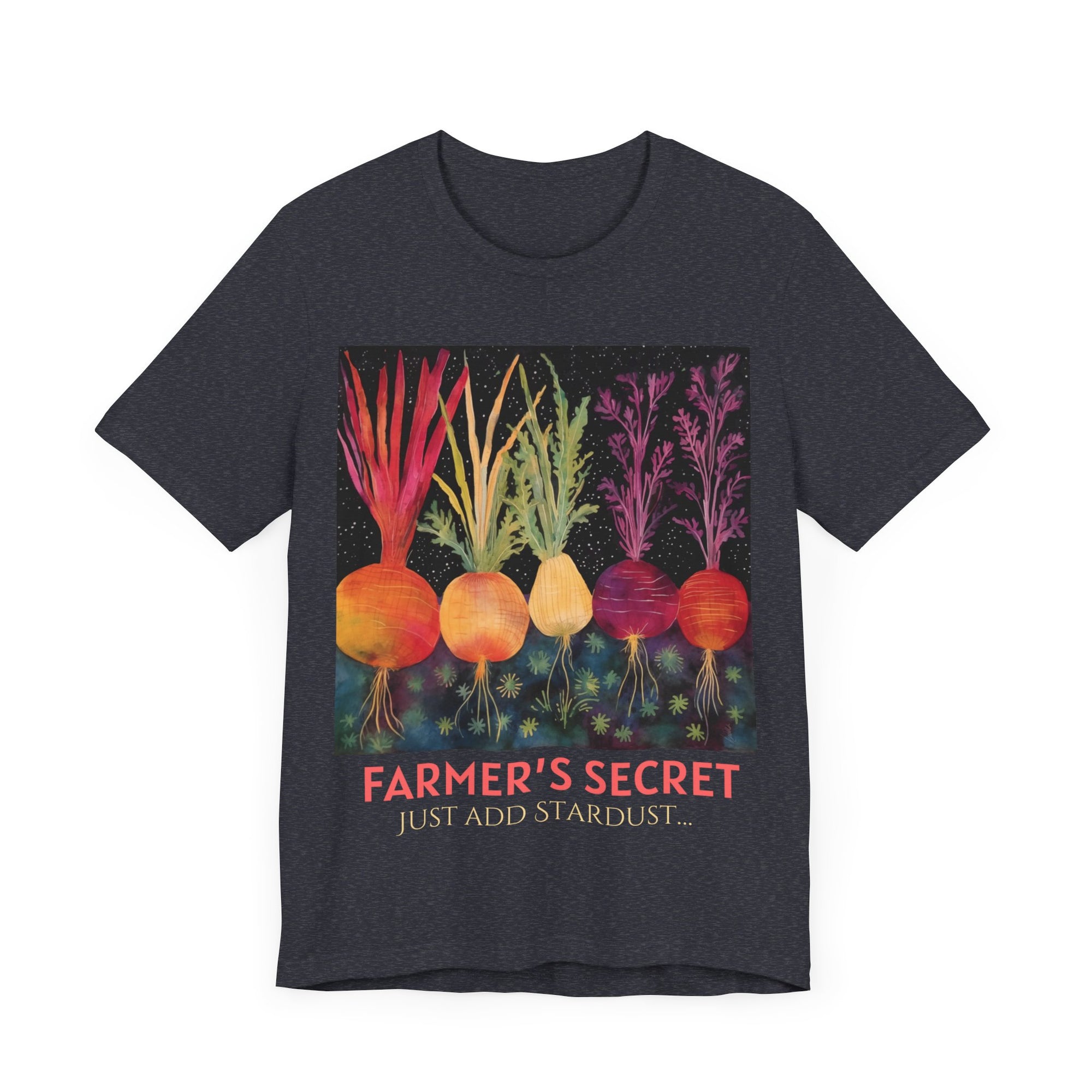 Farmer‘s Secret - Personalization Option - Unisex Jersey Short Sleeve Tee, root, gardener, gardening, vegetarian, vegan, gift, chef, cook, kitchen