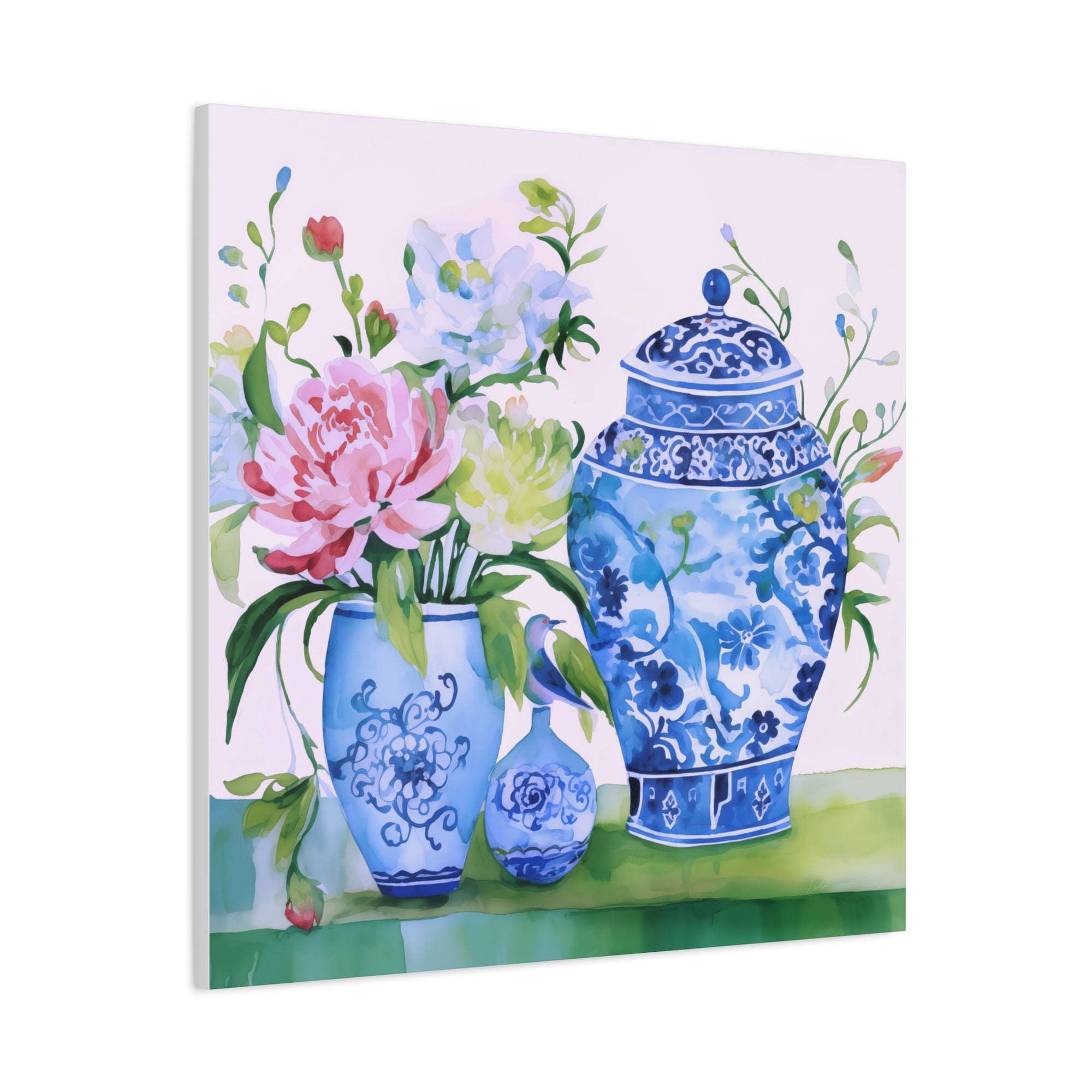 Ginger Jars and Peonies -  Available in 4 sizes  - Matte Canvas