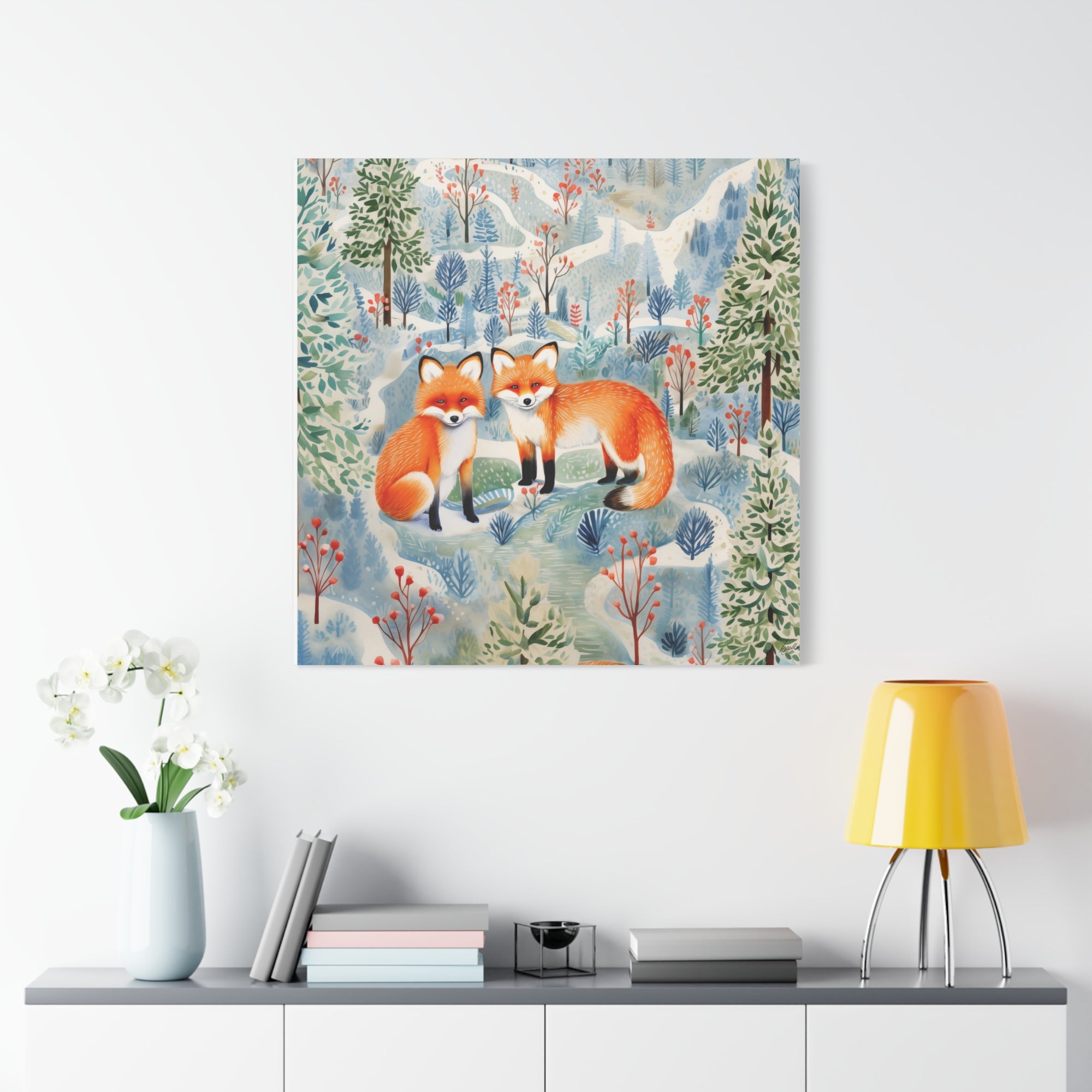 Fox Friend Trails - Available in 4 Sizes - Matte Canvas