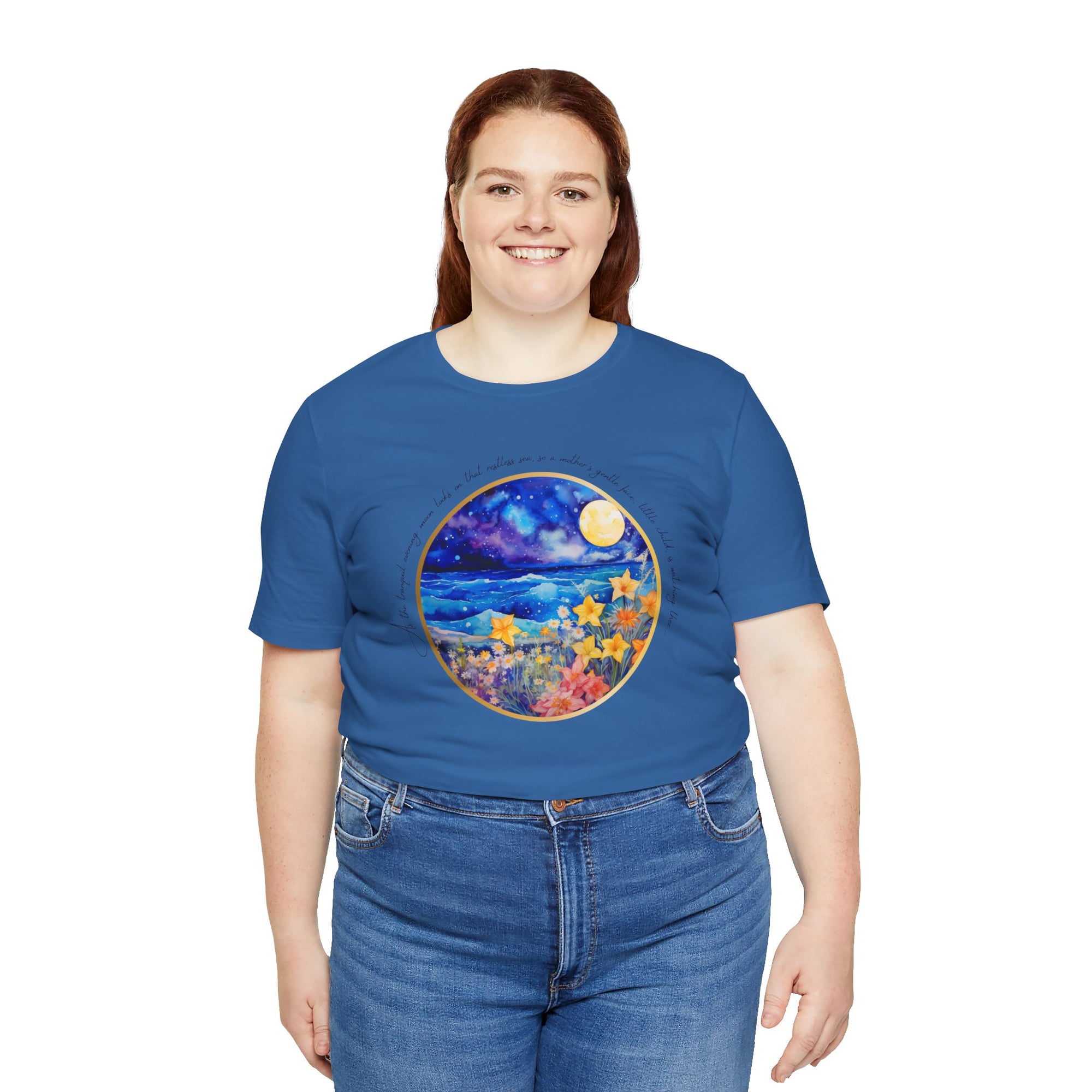 Mother Moon - Personalization option - Unisex Jersey Short Sleeve Tee