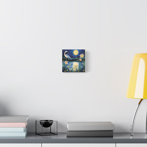 Egret in the Moonlight  - Available in 5 Sizes - Matte Canvas