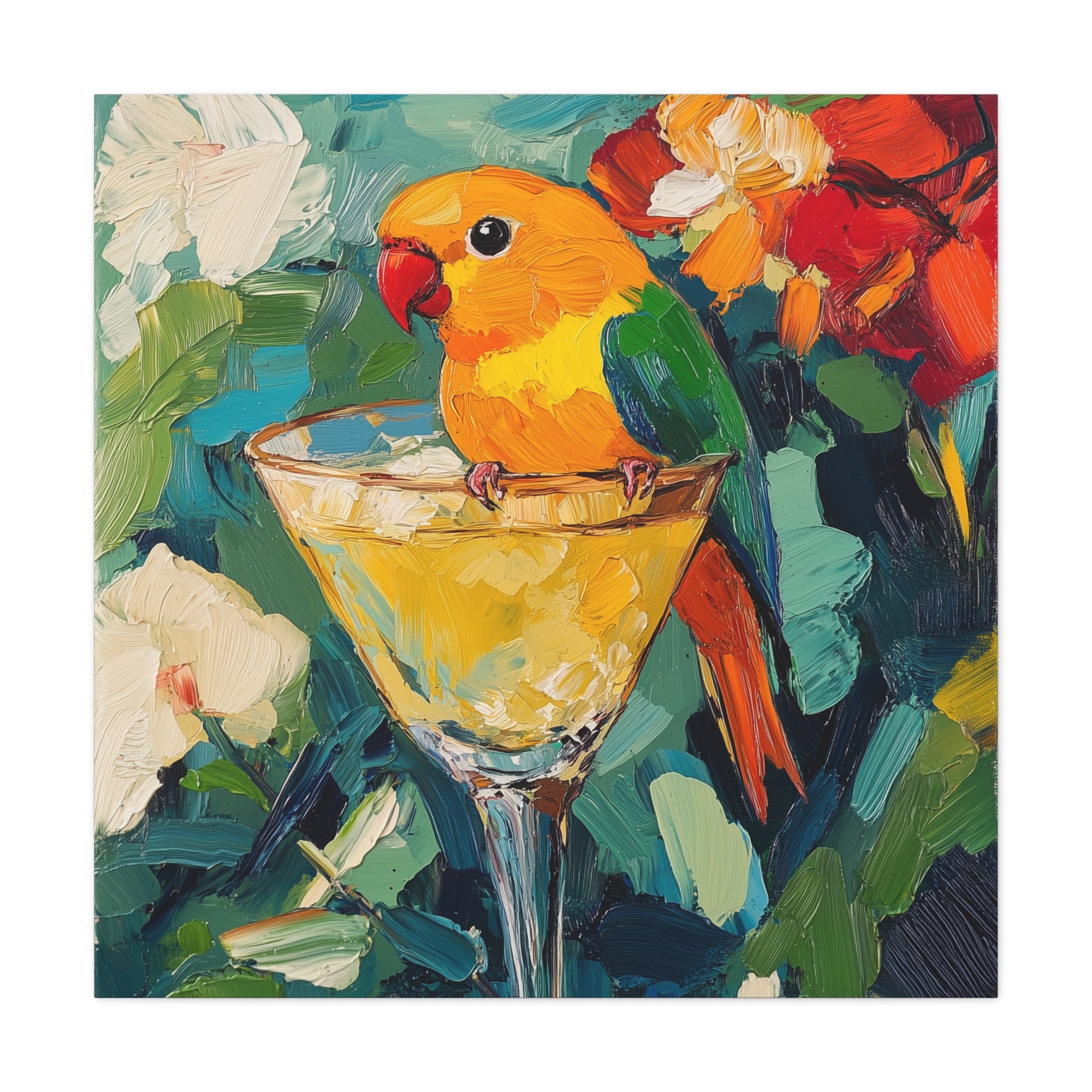 Love Bird Cocktail  - Available in 5 Sizes - Matte Canvas