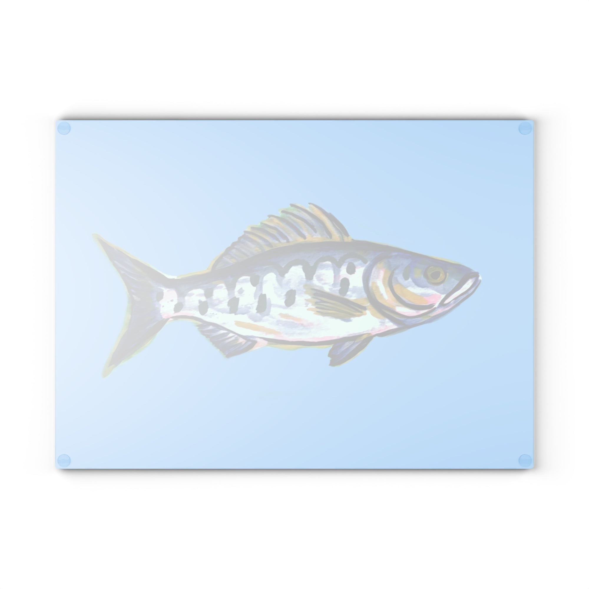 Cutting Board - Blue Fish - Personalization Optional