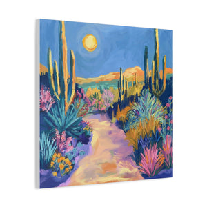 Pastel Desert Rising Moon - Available in 5 Sizes - Matte Canvas