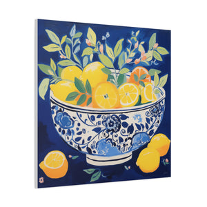 Bowlful of Juicy Lemons  - Available in 4 Sizes - Matte Canvas