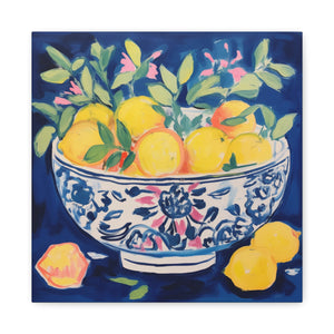 Happiness is a Bowlful of Lemons  - Available in 4 Sizes - Matte Canvas