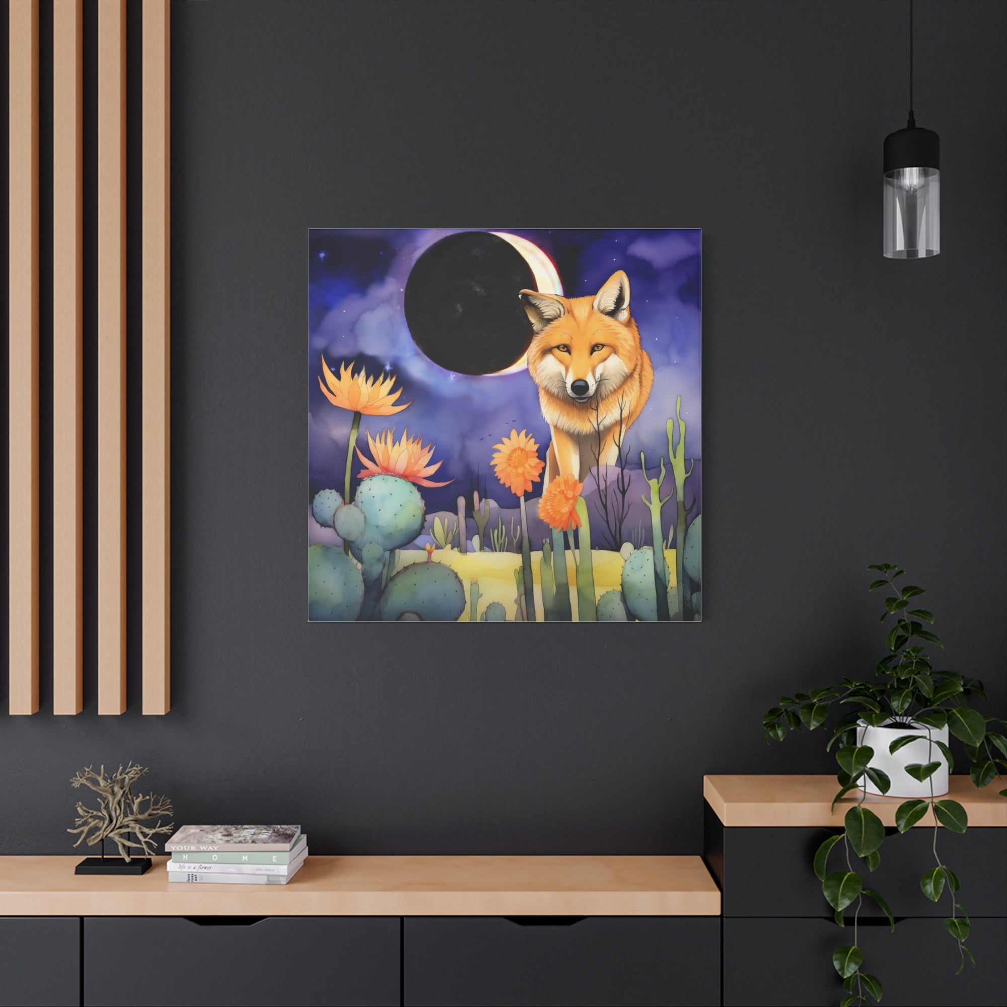 Wolf Moon Eclipse  - Available in 5 Sizes - Matte Canvas