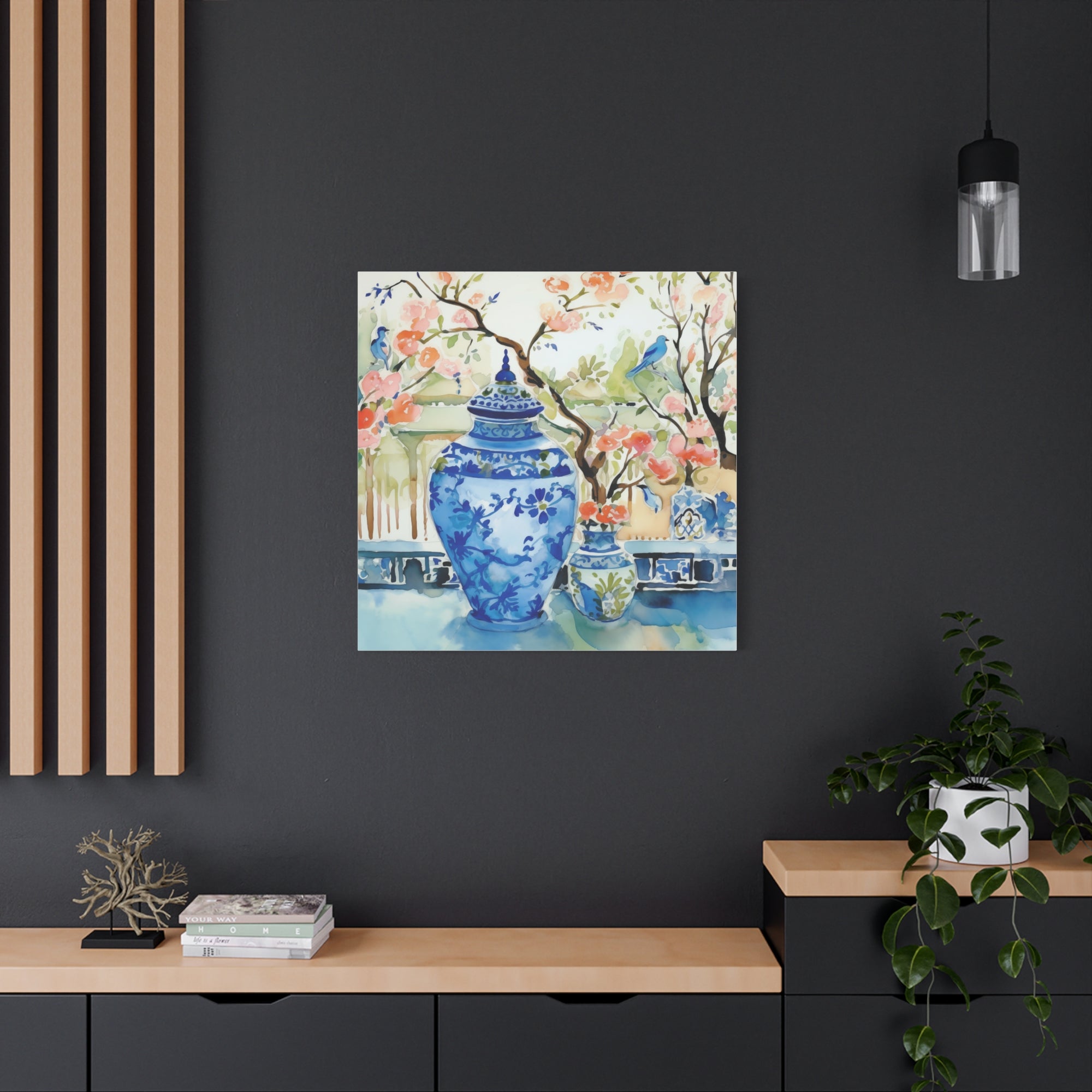 Park View With Chinoiserie  - Available in 4 sizes  - Matte Canvas