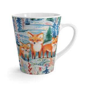 Latte Mug - Mystical Fox Trio Enchanted Gazes