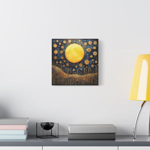 Sunflowers in the Moonlight  - Available in 5 Sizes - Matte Canvas