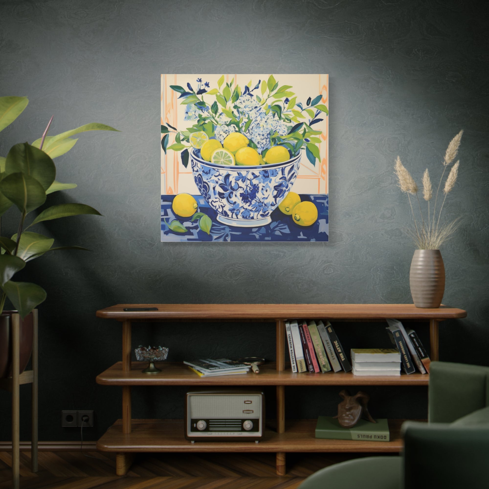 Lemon Bliss in Chinoiserie Bowl  - Available in 4 Sizes - Matte Canvas