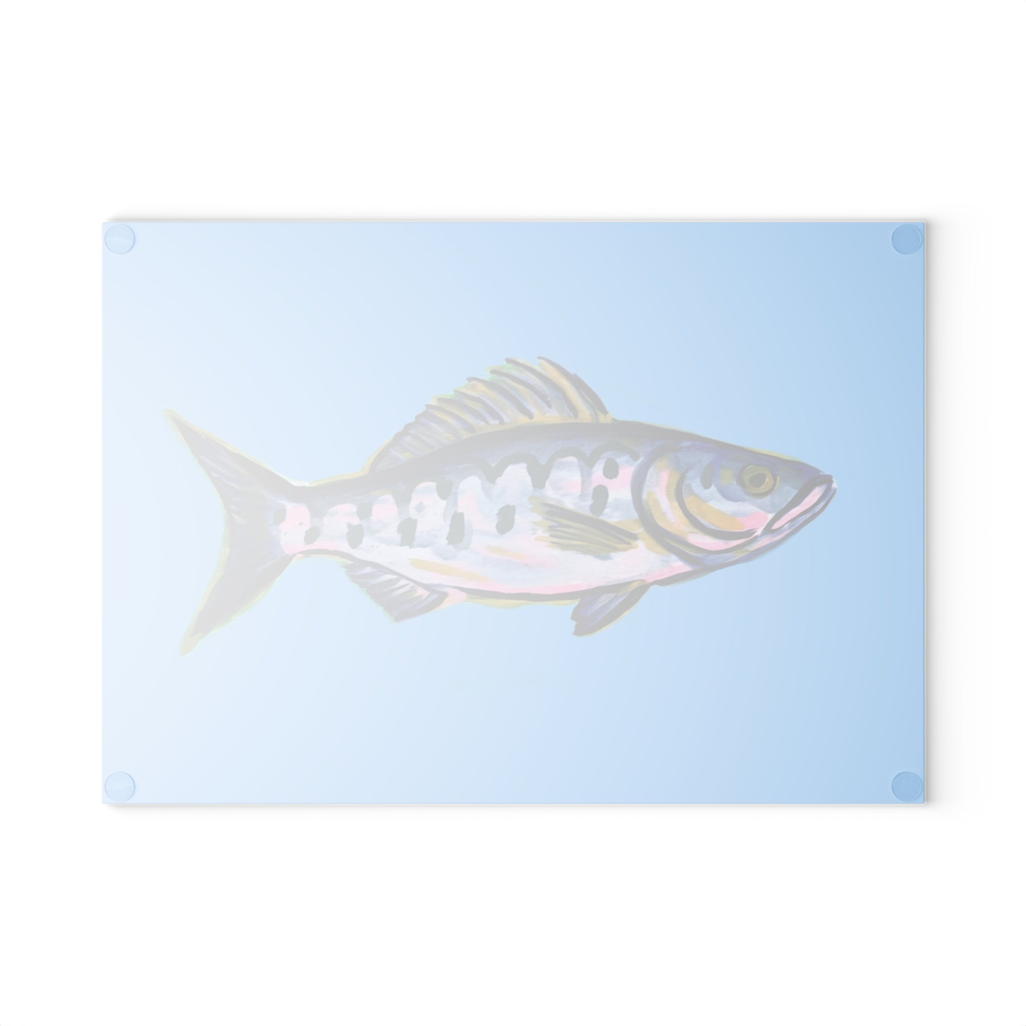 Cutting Board - Blue Fish - Personalization Optional