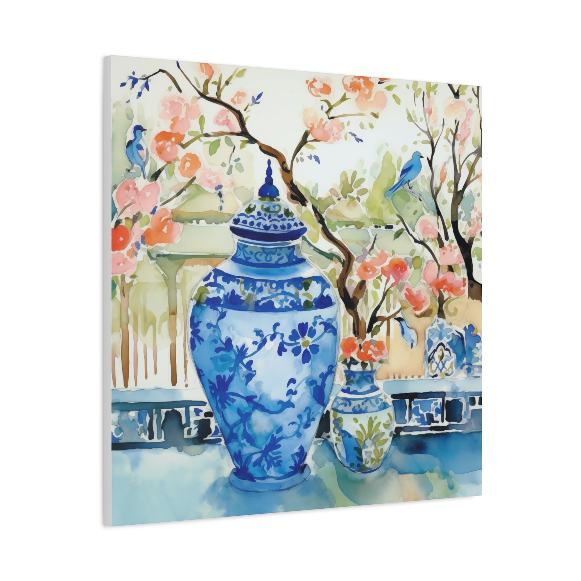 Park View With Chinoiserie  - Available in 4 sizes  - Matte Canvas