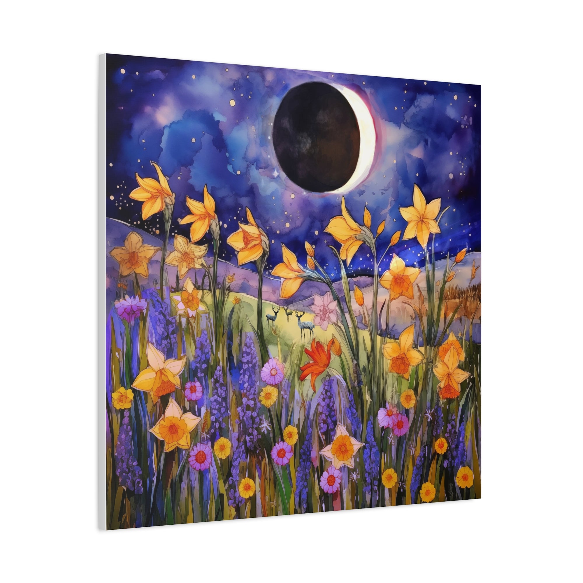 Wildflowers Eclipse  - Available in 5 Sizes - Matte Canvas