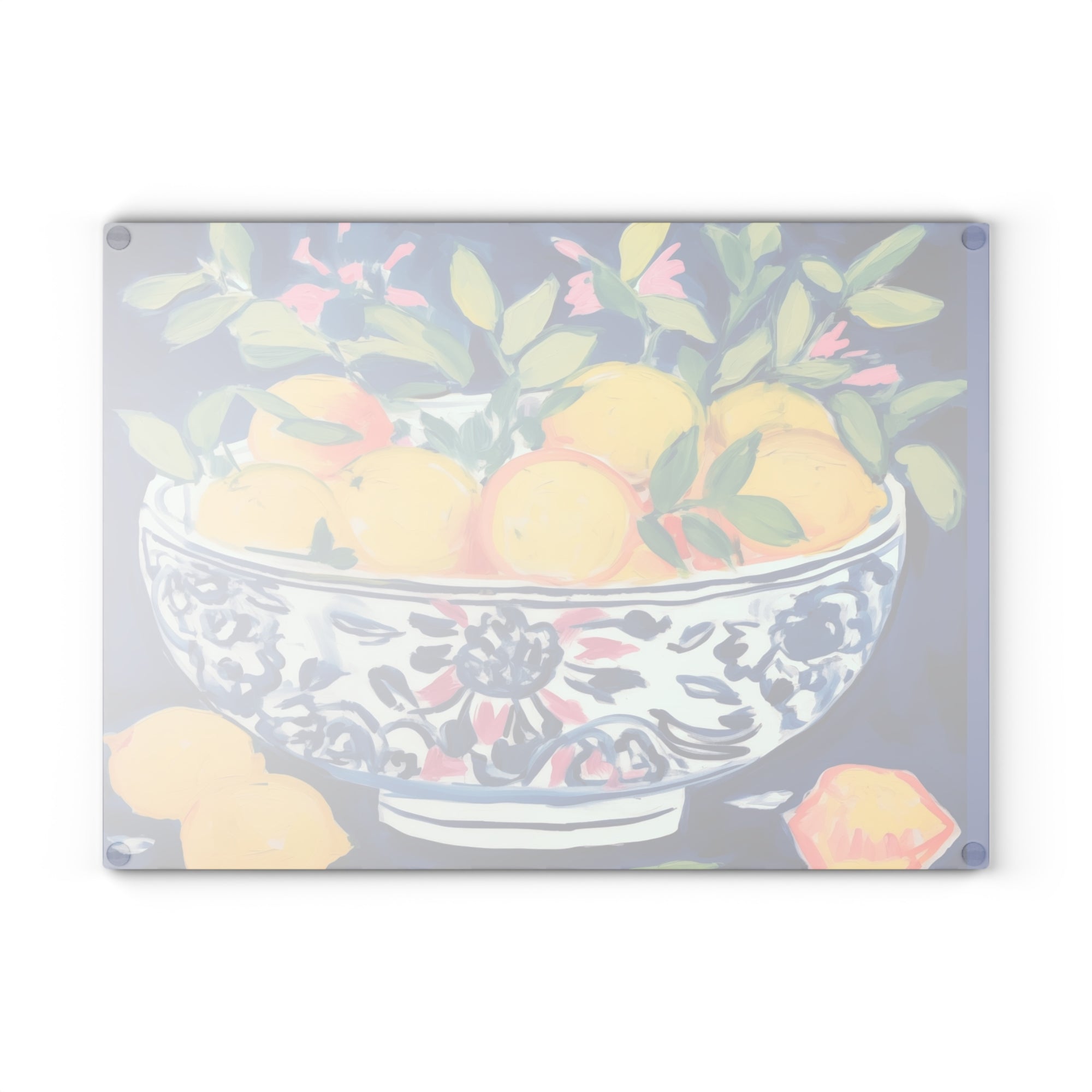 Cutting Board - happiness is a bowlful of lemons, - Personalization Optional