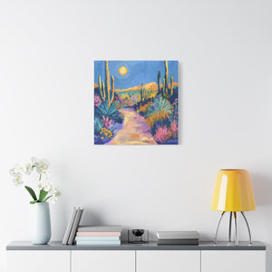 Pastel Desert Rising Moon - Available in 5 Sizes - Matte Canvas