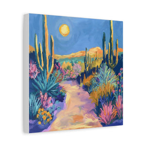 Pastel Desert Rising Moon - Available in 5 Sizes - Matte Canvas