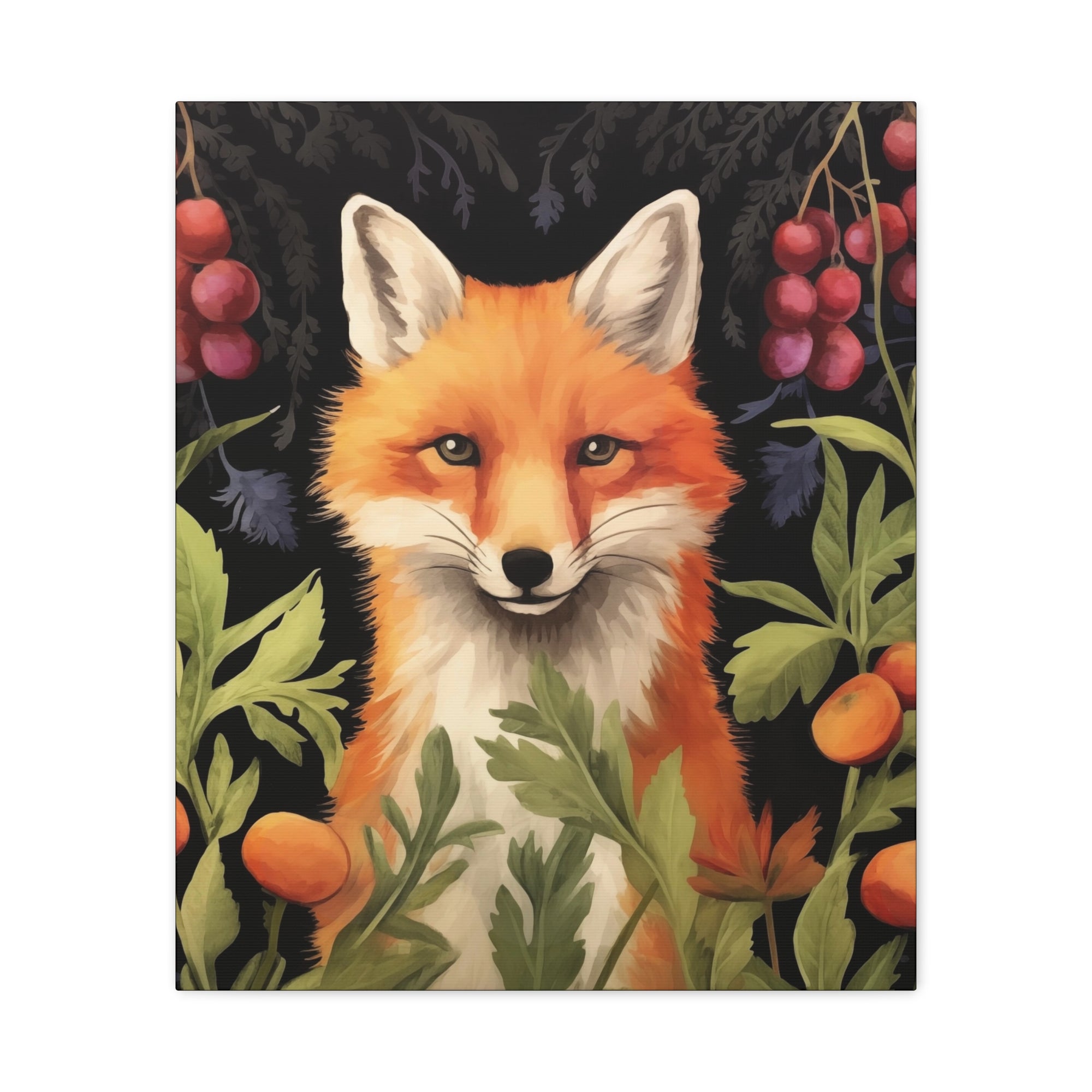 Food Forest Fox - Available in 4 Sizes - Matte Canvas