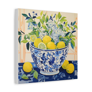 Lemon Bliss in Chinoiserie Bowl  - Available in 4 Sizes - Matte Canvas