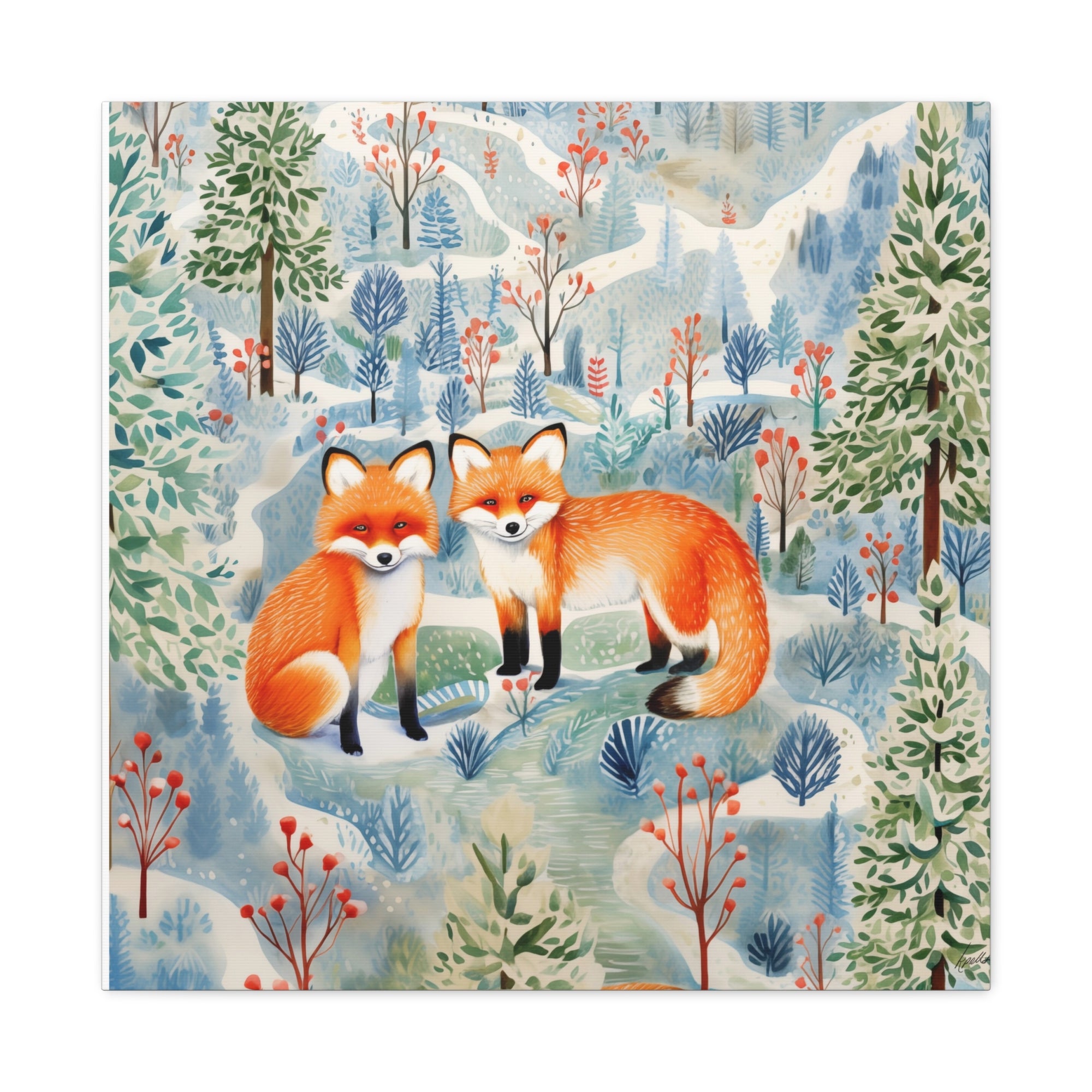 Fox Friend Trails - Available in 4 Sizes - Matte Canvas