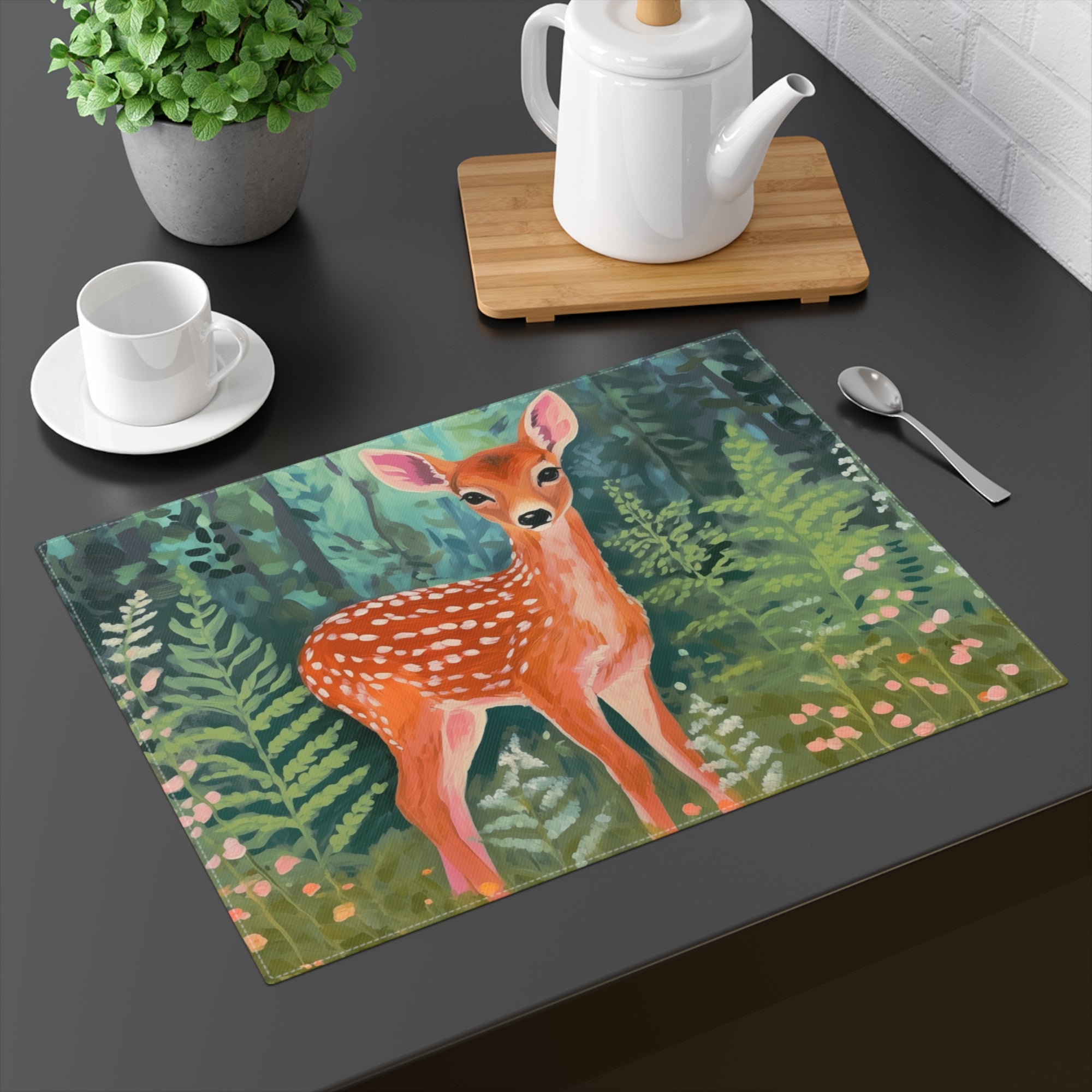 Placemat, 1pc - Spotted Fawn in Forest