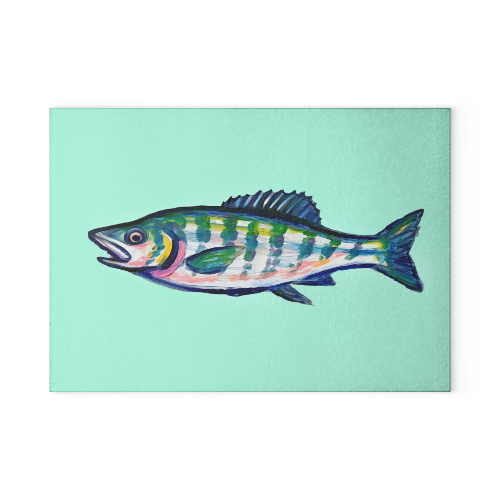 Cutting Board - Green Fish - Personalization Optional