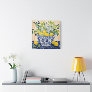 Lemon Bliss in Chinoiserie Bowl  - Available in 4 Sizes - Matte Canvas