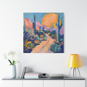 Pastel Desert Setting Sun  - Available in 5 Sizes - Matte Canvas