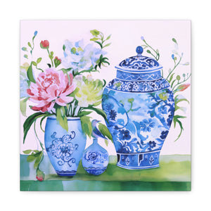 Ginger Jars and Peonies -  Available in 4 sizes  - Matte Canvas