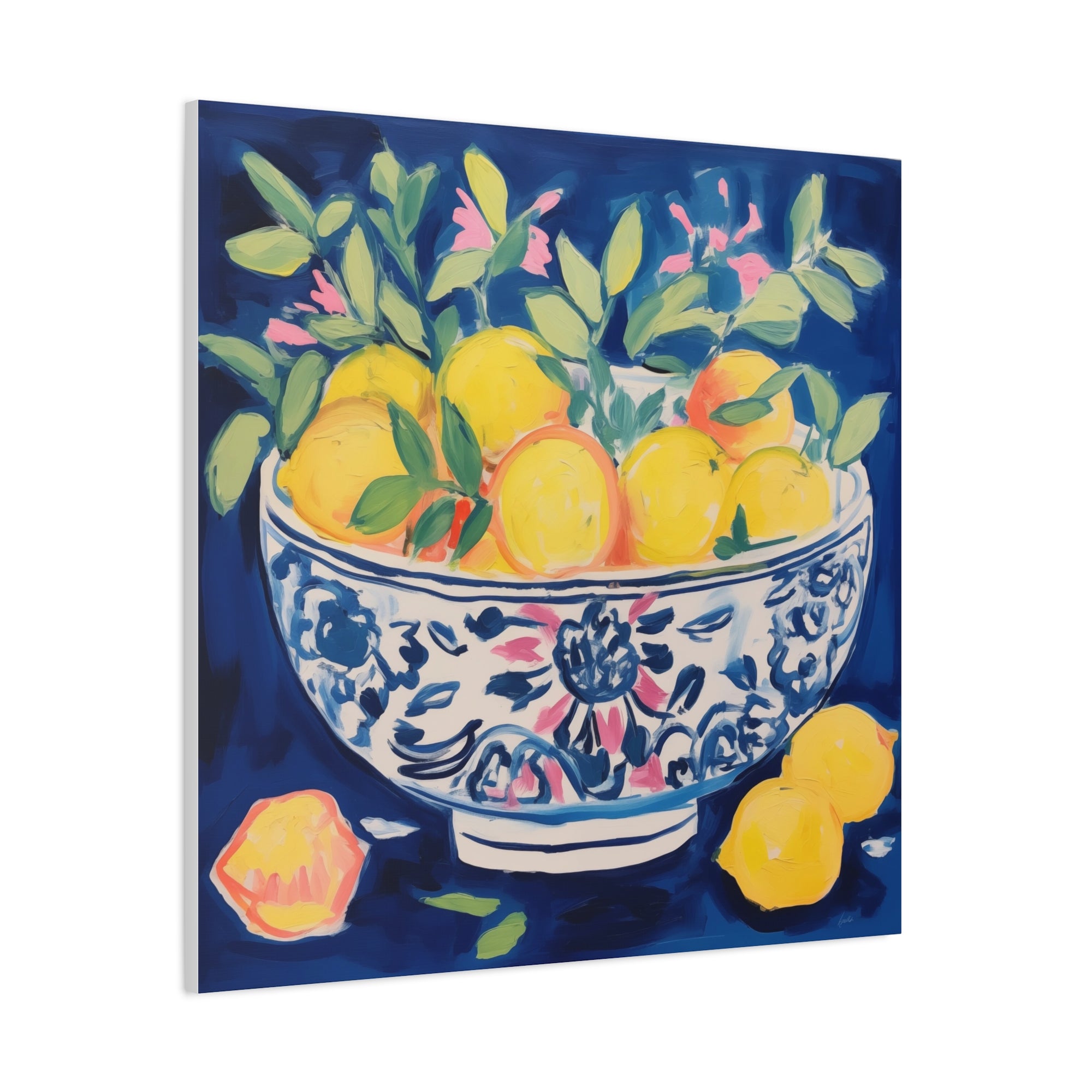 Happiness is a Bowlful of Lemons  - Available in 4 Sizes - Matte Canvas