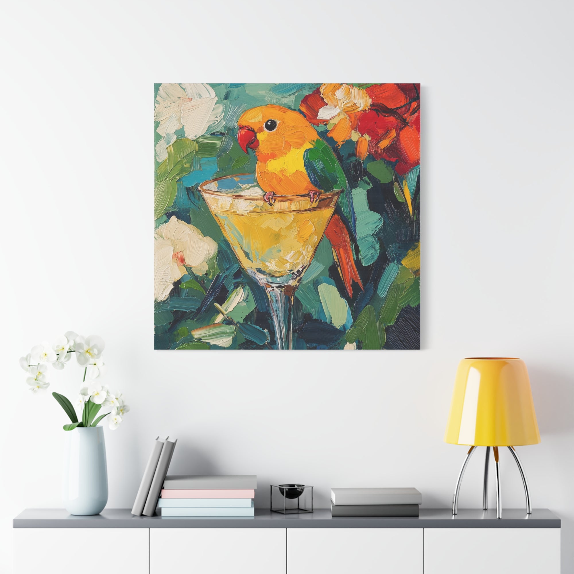 Love Bird Cocktail  - Available in 5 Sizes - Matte Canvas