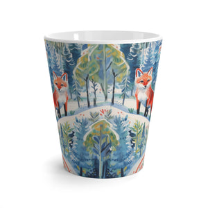 Latte Mug - Foxes Snowy Sojourn