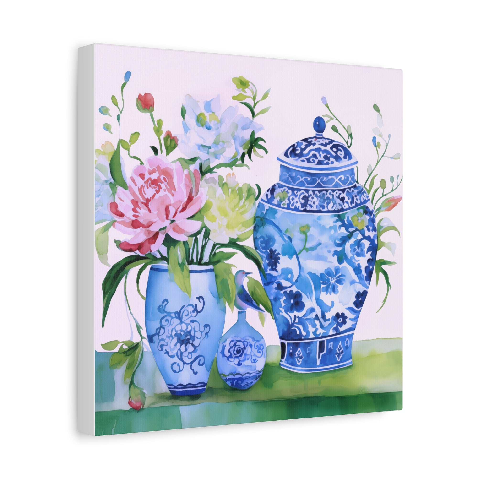 Ginger Jars and Peonies -  Available in 4 sizes  - Matte Canvas