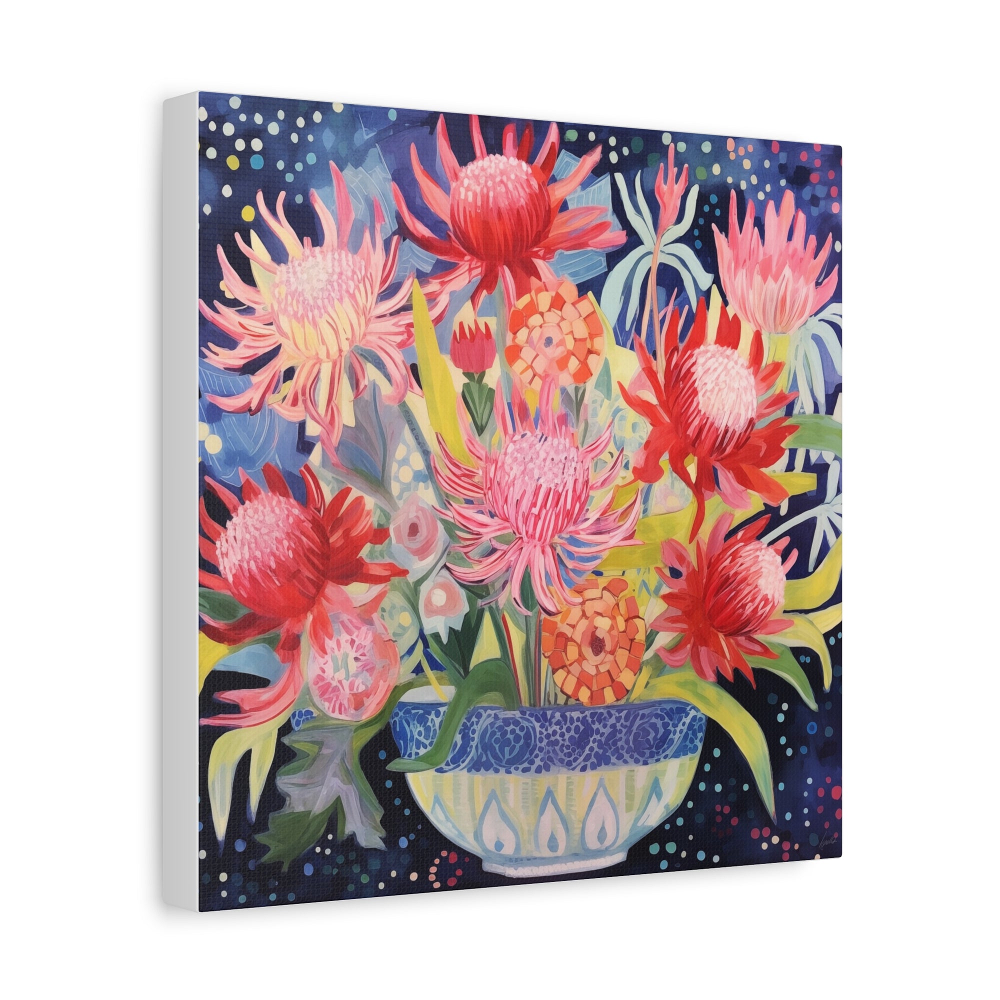 Protea Fireworks - Available in 4 Sizes - Matte Canvas