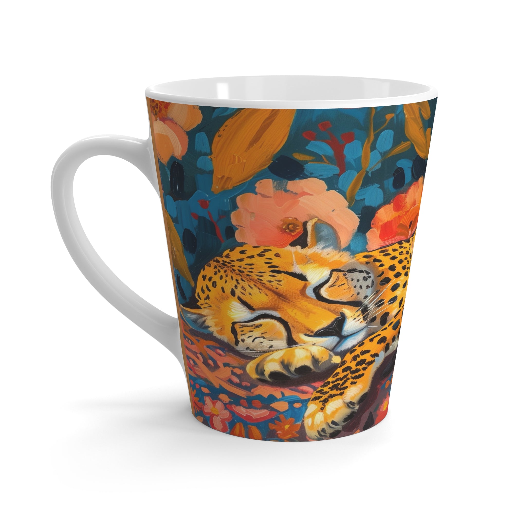 Latte Mug - cheetah sweet dreams