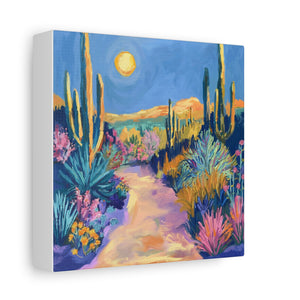 Pastel Desert Rising Moon - Available in 5 Sizes - Matte Canvas