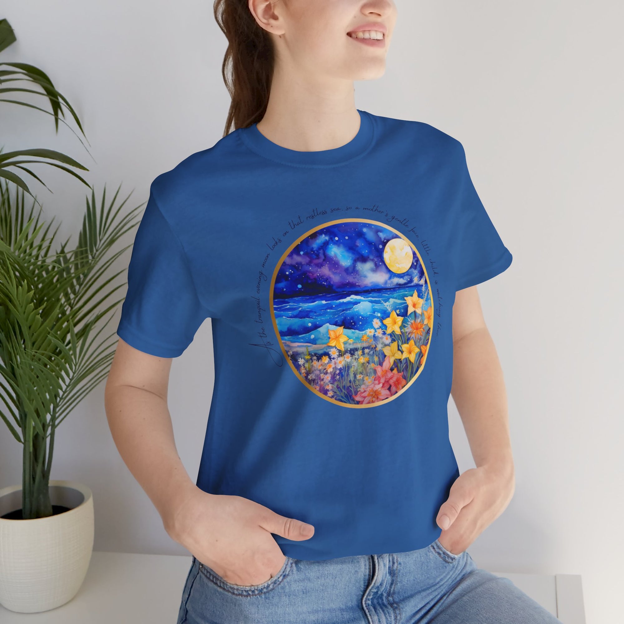 Mother Moon - Personalization option - Unisex Jersey Short Sleeve Tee