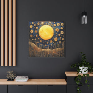 Sunflowers in the Moonlight  - Available in 5 Sizes - Matte Canvas