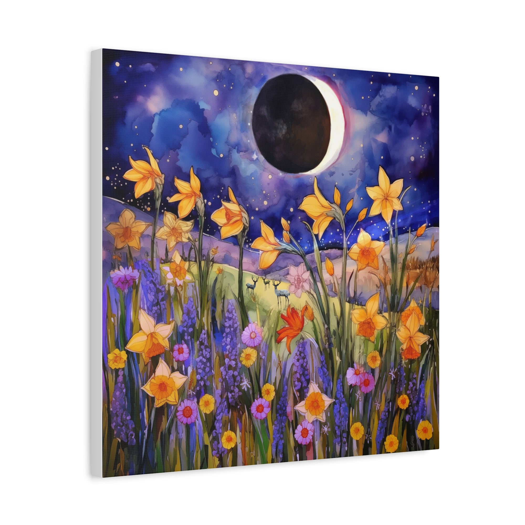 Wildflowers Eclipse  - Available in 5 Sizes - Matte Canvas