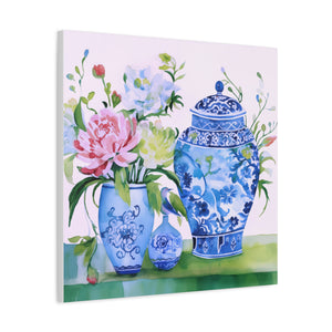 Ginger Jars and Peonies -  Available in 4 sizes  - Matte Canvas