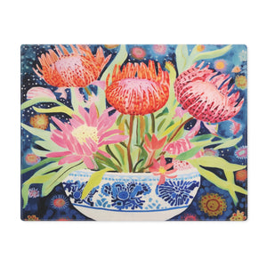 Placemat, 1pc - Starlit Proteas in Chinoiserie, protea, Chinoiserie table setting, place mat, table design, unique, beautiful, top pick