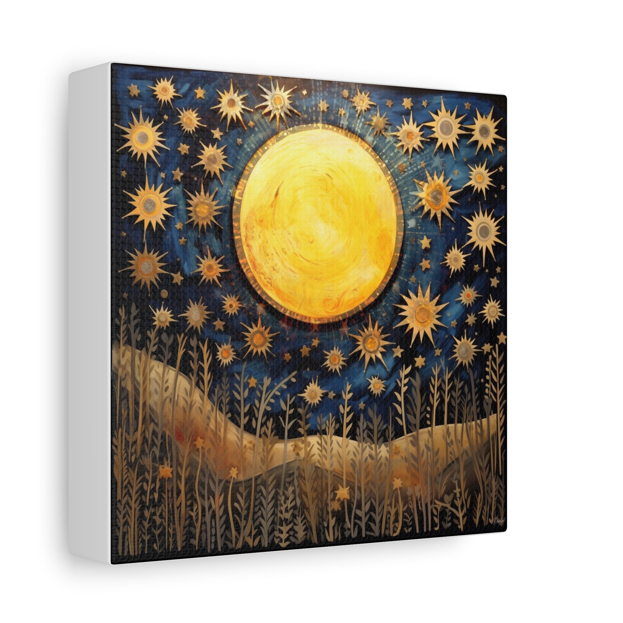 Sunflowers in the Moonlight  - Available in 5 Sizes - Matte Canvas