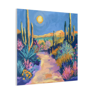 Pastel Desert Rising Moon - Available in 5 Sizes - Matte Canvas