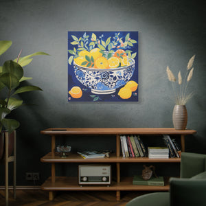 Bowlful of Juicy Lemons  - Available in 4 Sizes - Matte Canvas