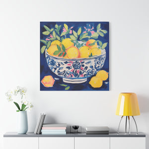 Happiness is a Bowlful of Lemons  - Available in 4 Sizes - Matte Canvas