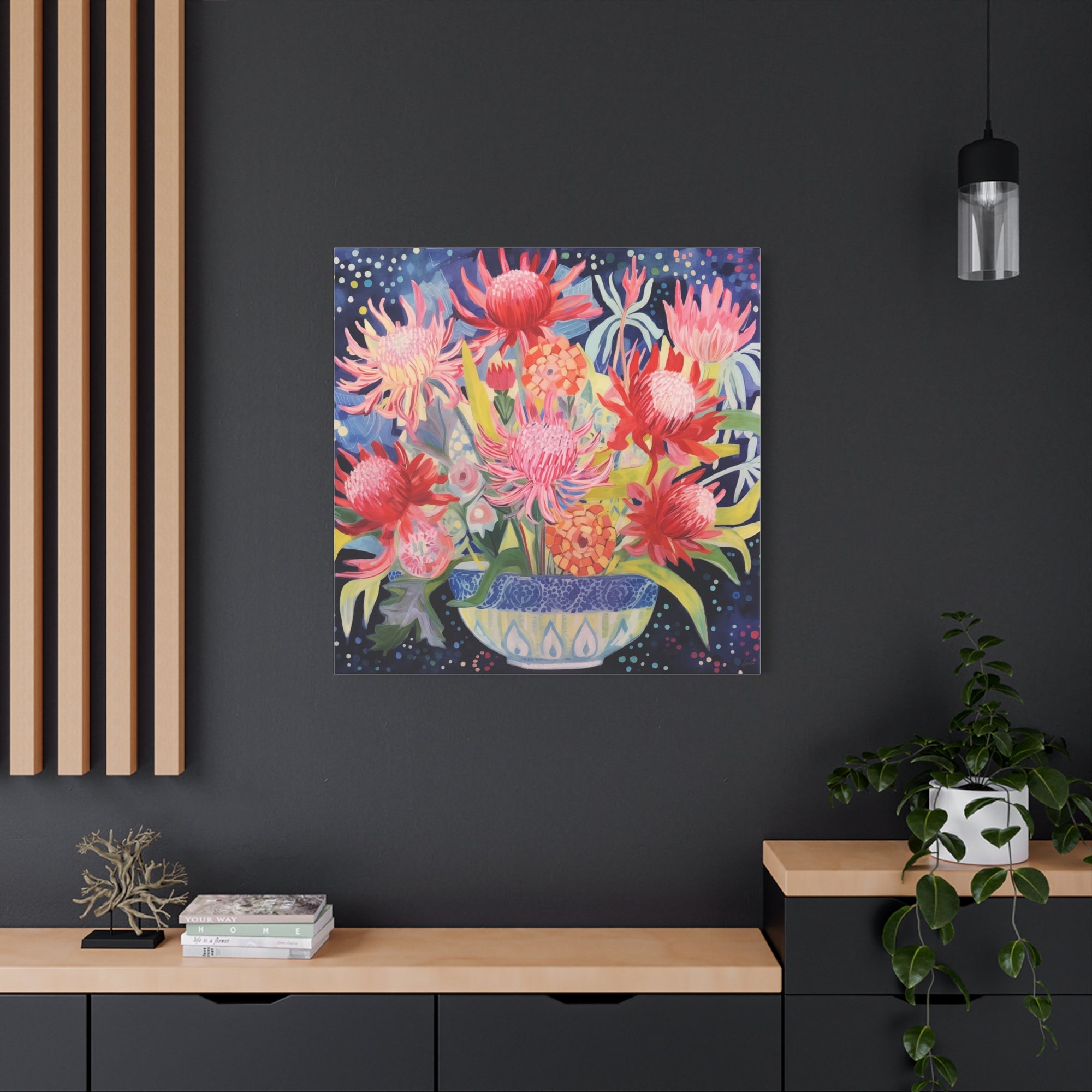 Protea Fireworks - Available in 4 Sizes - Matte Canvas